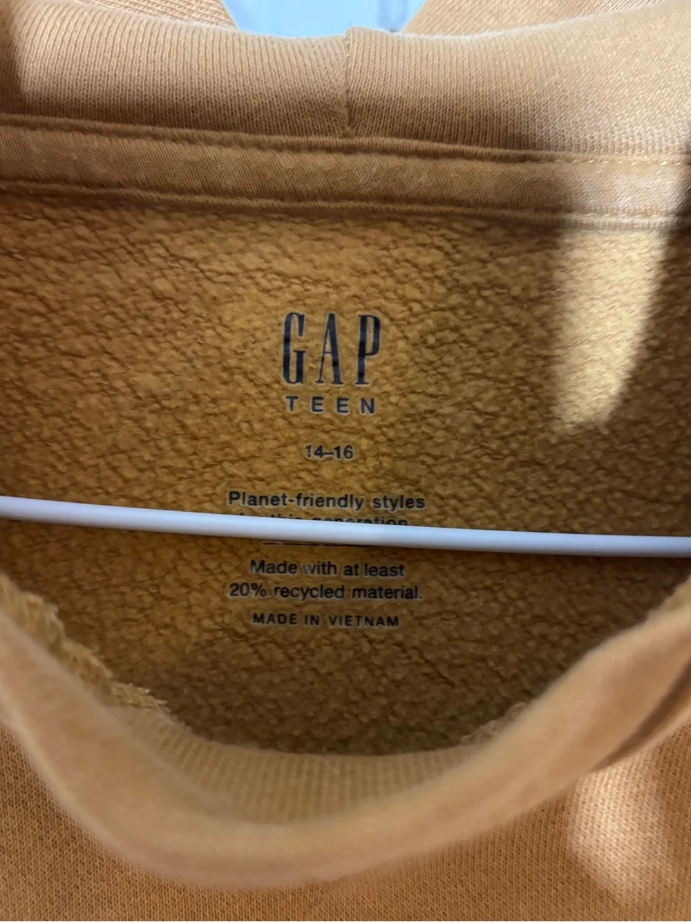 GAP Teen Pullover Hoodie - Honey Mustard